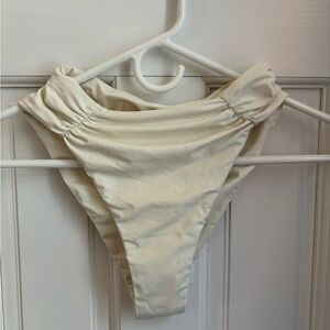 L*SPACE High wasted Arlo Bikini bottom - white, small (NEW)